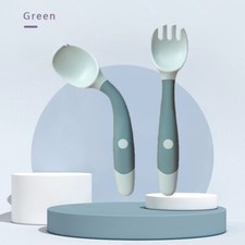 Cucchiaio e forchetta in silicone morbido per bambini utensili svezzamento led set autoalimentante Set Feeding price