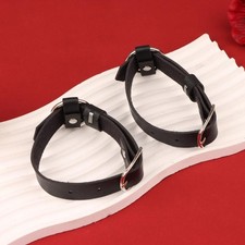 1 Paio Cavigliera Nera Punk Pelle Cavigliera Catena Donna Piedi Decorazione Accessori Anklet price