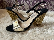 Scarpe da sera Paul Andrew Edie Parker Lucite oro tacco a macchie UK 4 / EU 37 Scarpe Evening price