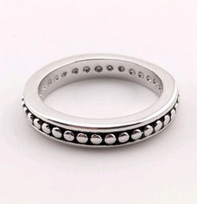 Anello a pois in argento sterling Château d'Argent Canada 925 fede nuziale misura 5,75 Argento Wedding Band price