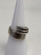 Anello vintage fascia argento sterling avvolgente modernista misura 5,5 Argento Wedding Band price