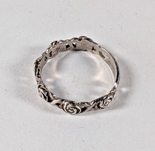 Anello Château D'argent in argento 925, rose vintage misura S1/2 fascia 5mm Argento Wedding Band price
