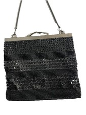 Borsa da sera formale a tracolla loft nera paillettes seta canna di fucile tracolla borsetta Borsa Evening price
