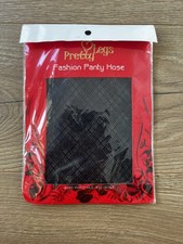 Collant a rete Pretty Legs retrò nero taglia unica collant moda nuovo con scatola vintage Pantyhose price