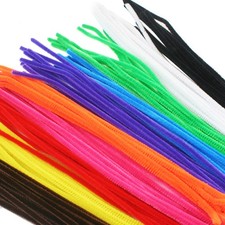100 PZ Forniture Artigianali per Bambini Bastoncini di Ciniglia Colorati Fili Artigianato Chenille price