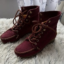 Stivaletti stringati Sebago x sei gradi donna scamosciati bordeaux suola a strappo 7 Stivali donna price