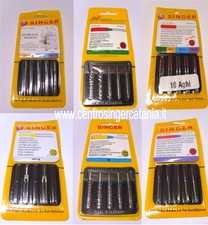 AGHI AGO PER MACCHINA DA PER CUCIRE ORIGINALI SINGER MISURE 60 70 80 90 TESSUTI Macchina da cucire price