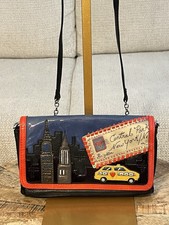 BRIGHTON - Tracolla vintage NYC Skyline Central Park *RARA* USATA IN OTTIME CONDIZIONI HTF Borse price
