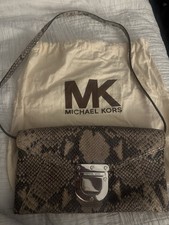 Pochette Michael Kors autentica serpente in pelle goffrata con dust bag RARA Borse price