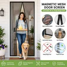 Tenda Magica Rete Porta Rete Magnetica Zanzariera Mosche Insetti Protezione Schermo UK Mosquito Net Bebè price