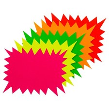 Confezione 20 Flash Fluorescenti Neon Colori Assortiti 200x150mm -Etichetta Espositore Flashes price