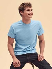 FRUIT OF THE LOOM uomo T-SHIRT manica corta  COTONE 19 colori MAGLIETTA 145 gr @ T-shirt uomo price