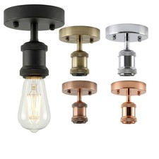Lampada da incasso industriale vintage attacco rosone soffitto porta lampadina E27 Camera Ceiling Lamp Bebè price