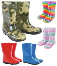Bambini Stivali di Gomma Impermeabile Flessibile da Pioggia Fango Bambini Stivali Unisex price
