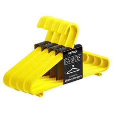 40x APPENDIABITI IN PLASTICA PER BAMBINI APPENDIABITI IN PLASTICA GIALLO Clothes Hanger Bebè price