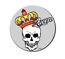 mouse pad tappetino pc con disegno teschio queen idea regalo scherzo halloween Disegno Pad price