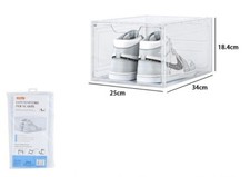 x Box Contenitore Per Scarpe Calzature Inpilabile 34x25x18.4cm 87648 dfh Scarpa Contenitori Box price
