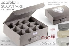 ORGANIZER COPERTO CONTENITORE BOX ARMADIO CRAVATTE CALZINI ACCESSORI 28*35*12 Scarpa Contenitori Box price