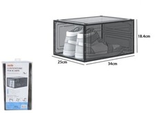 x Box Contenitore Per Scarpe Calzature Inpilabile 34x25x18.4cm 87649 dfh Scarpa Contenitori Box price