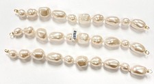 3 Perle Vintage Giappone Cultura Acrilico Barocco Perline 6,5" Punta Sezioni 4263 Bead Paint price