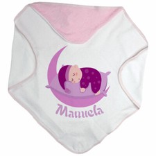 Accappatoio triangolo neonata personalizzato con nome bebè che dorme Accappatoio bebè price