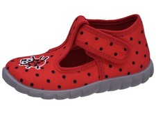 Fischer Bambini Pantofole Stivali Ragazza T - Cinghie Punteggiato Coccinella Stivali Ragazza price