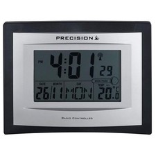 Orologio da scrivania radiocomandato digitale finitura argento 23x19x3 cm MoonTemp AlarmSnooze Scrivania Clock price