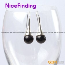 Orecchini pendenti goccia pietra rotonda moda 10 mm argento tibetano donna gioielli Colored Stone Orecchini price