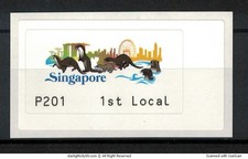 SINGAPORE 2025 LONTRA (2024) MACCHINA POPDROP ETICHETTA FRAMA N. P201 1ST LOC... Etichetta Macchina price