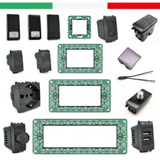 Vimar Plana Compatibile nera Presa Shuko Tv Usb Interruttore Rj45 Supporto nero Interruttori price