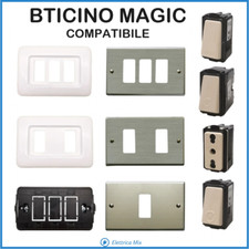 Bticino MAGIC Compatibili Placche Placca bianca alluminio presa interruttore 503 Interruttori price