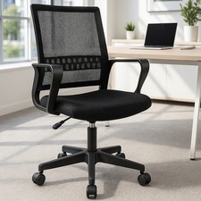 Sedia da Scrivania Nera con Ruote Piroettanti Seduta Ergonomica Ufficio e Casa Scrivania ufficio price