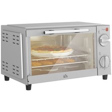 HOMCOM Mini Forno 9L Forno Tostapane da Piano con Controllo Timer 750W Argento Mini / Midi Forni price