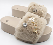 pantofole da donna ragazza invernali ciabatte da casa aperte con zeppa comfort Pantofole Ragazza price