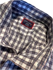 Untuckit Camicia Uomo Grande Blu, Bianco, Rosa Gingham Check Manica Lunga Bottoni Camicia Bebè price