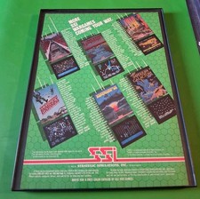 Pubblicità Simulazioni Strategiche Giochi Computer Promo Vintage Stampa Incorniciata 8,5X11 1985 Computer Games price