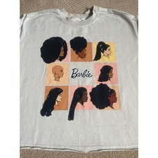 Barbie Felpa Donna Vari Ritratti Grafica Grigio Cropped Manica Lunga M Felpa donna price
