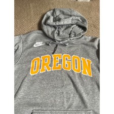 Nike Oregon Ducks Felpa con Cappuccio Donna Grigio Medio Giallo Pullover Felpa Logo UO Felpa donna price