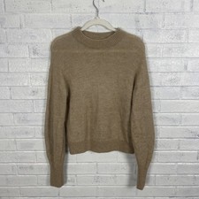 Maglione girocollo donna Quince Baby misto alpaca taglia L marrone silenzioso lusso Maglione Bebè price
