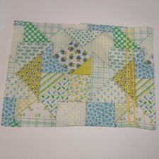 Federa cuscino bambino vintage Alexis taglia viaggio cucciolo e gattino giallo blu verde USA Cuscino e federa bebè price