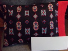 FEDERA DA VIAGGIO NATIVI AMERICANI SUD-OVEST/NERO/ROSSO POLSINO 14X20 #9792 Cuscino e federa bebè price