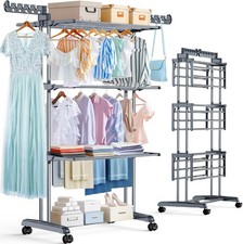 Airer per Vestiti Ispessito e Durevole, Extra Large Capacità 4 Livelli Vestiti Pieghevole Clothes Drying Rack price