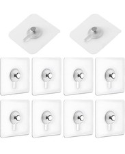 Set 10 Ganci Adesivi Trasparenti Senza Forare Cucina Bagno Resistenti Ganci bagno price