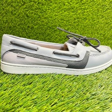 Scarpe da barca Sperry Starfish donna taglia 11 grigie casual classiche in pelle slip on Scarpe Boat Donna price