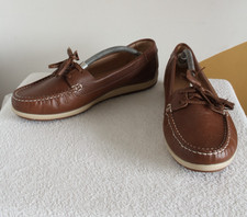 Mocassino in pelle Hotter Sail donna UK 7,5 EXF marrone scarpa da barca nappa mocassino Scarpe Boat Donna price