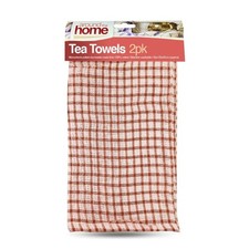 Confezione 2 Asciugamani da Tè Extra Large Cotone Rosso Pulizia, Panno Piatti Cucina, 65x45cm Cucina Towel price