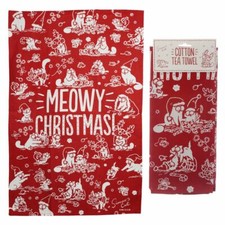 COTTON TEA TOWEL STROFINACCIO DA CUCINA NATALIZIO SIMON'S CAT Cucina Towel price