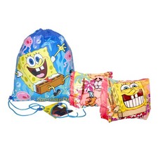 SpongeBob SquarePants borsa a tracolla con coulisse per bambini + bonus nuoto fasce galleggianti Arm Bands Bambini price