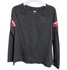 T-shirt bambina Old Navy manica lunga grigio rosa e rosso righe bracciali - taglia 12 Arm Bands Bambini price