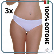 Set 3 Slip da Donna in 100% Cotone Mercerizzato Puro Mutande Intimo Mutandine Set Intimo Donna price